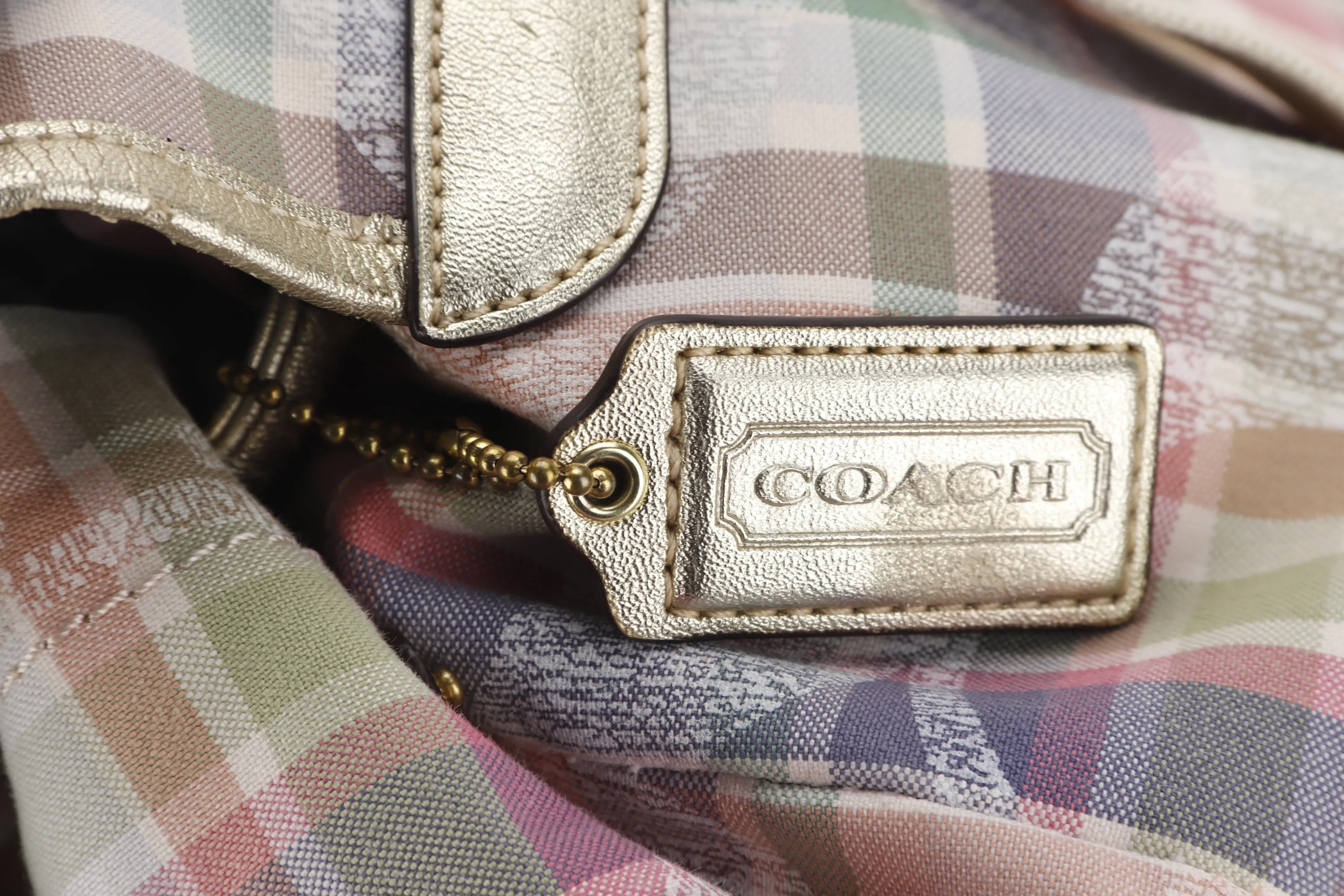 COACH F77342 BACKPACK (M1260), MULTICOLOUR MADRAS CANVAS GOLD HARDWARE, WITH DUST COVER