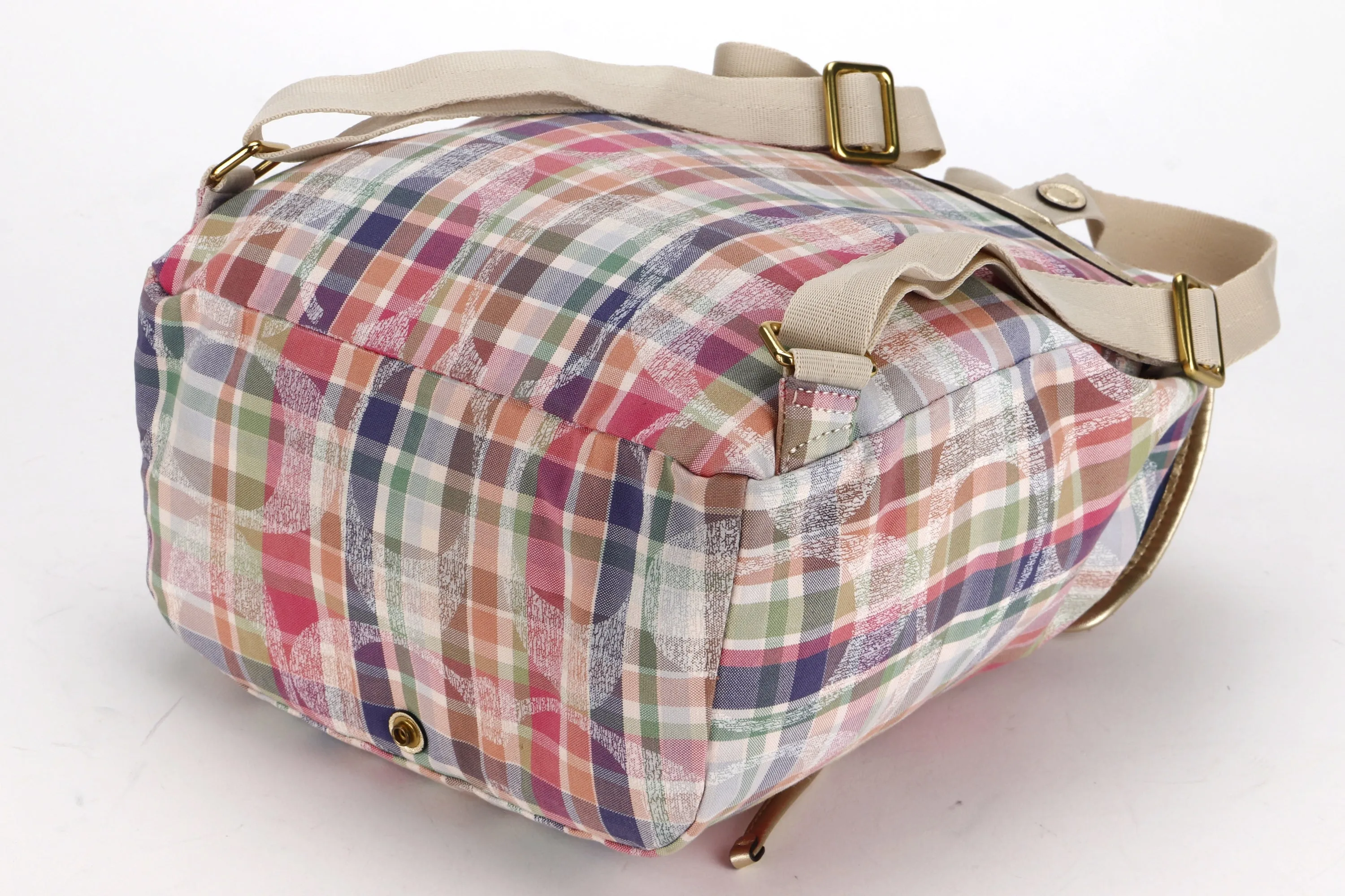 COACH F77342 BACKPACK (M1260), MULTICOLOUR MADRAS CANVAS GOLD HARDWARE, WITH DUST COVER