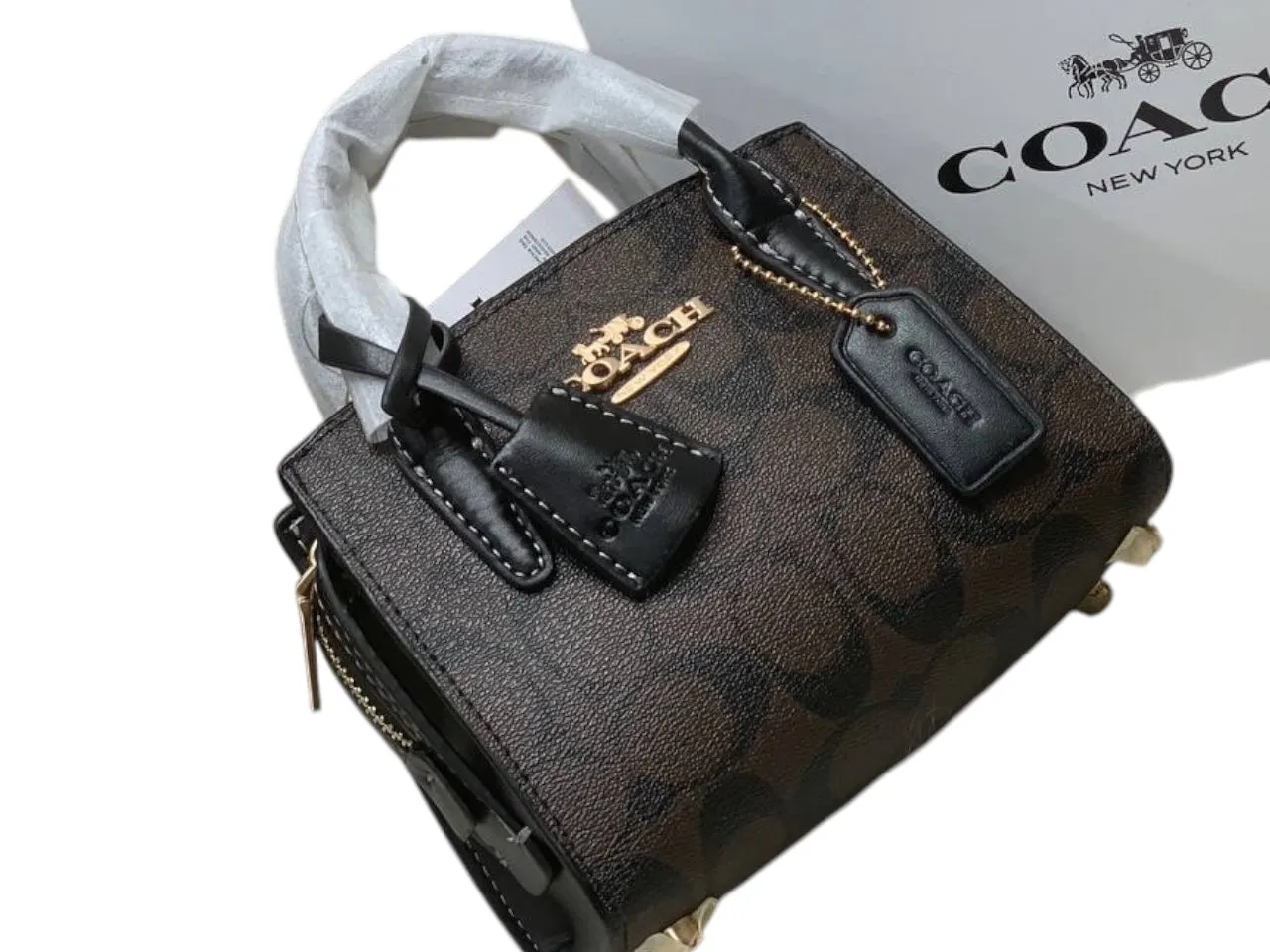 Coach Mini Rowan Satchel in Signature Canvas
