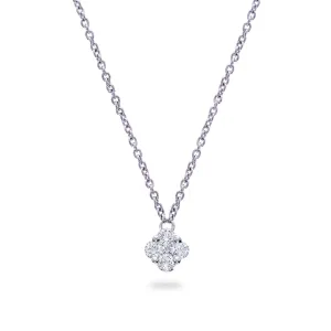 Collier avec motif - Or Blanc, Diamants (063676A)