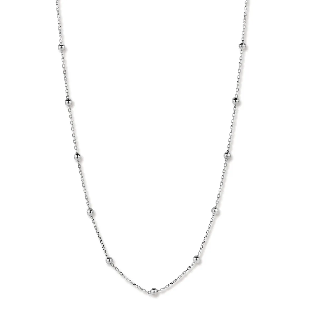 Collier avec motifs - Or Blanc (059199/42)