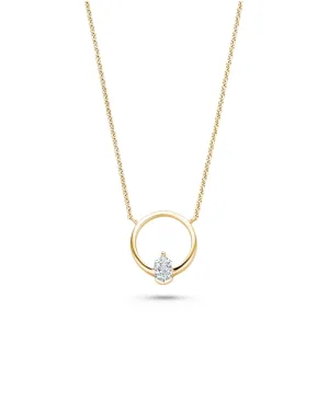 Collier FJF - Icon Crystal, Plaqué or et Zircons (FJF0010014Y)