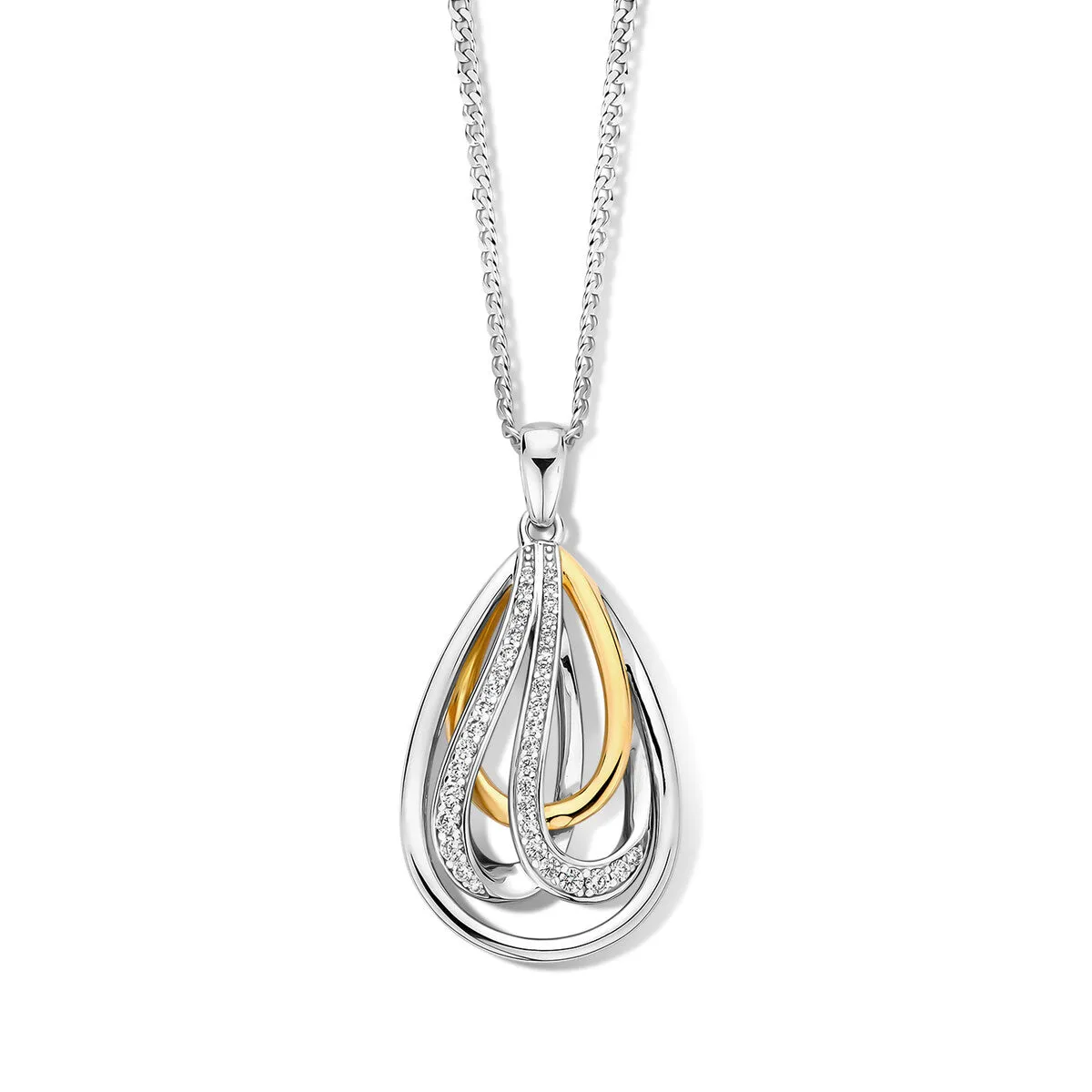 Collier Naiomy - Argent, plaqué or et zircons (N4O67)