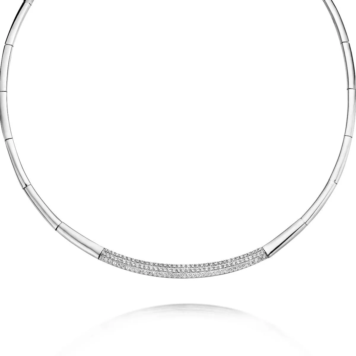 Collier Rigide Naiomy - Argent et zircons (N3A11)