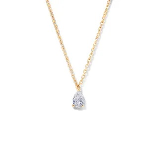 Collier solitaire - Or Jaune, Diamants (063874/A)