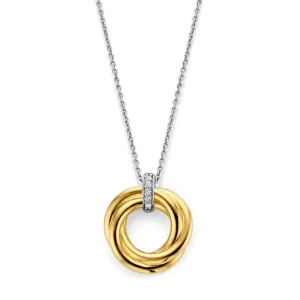 Collier TI SENTO - Argent Bicolore et Zircons (3972ZY)