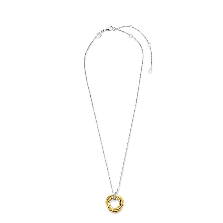 Collier TI SENTO - Argent Bicolore et Zircons (3972ZY)