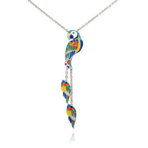 Collier UNASTORIA - Lovebird, Argent et Zircons (CL121212)