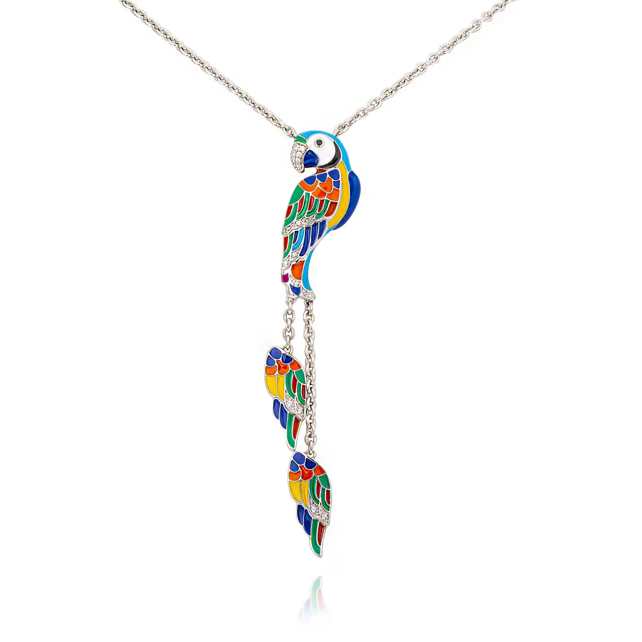 Collier UNASTORIA - Lovebird, Argent et Zircons (CL121212)