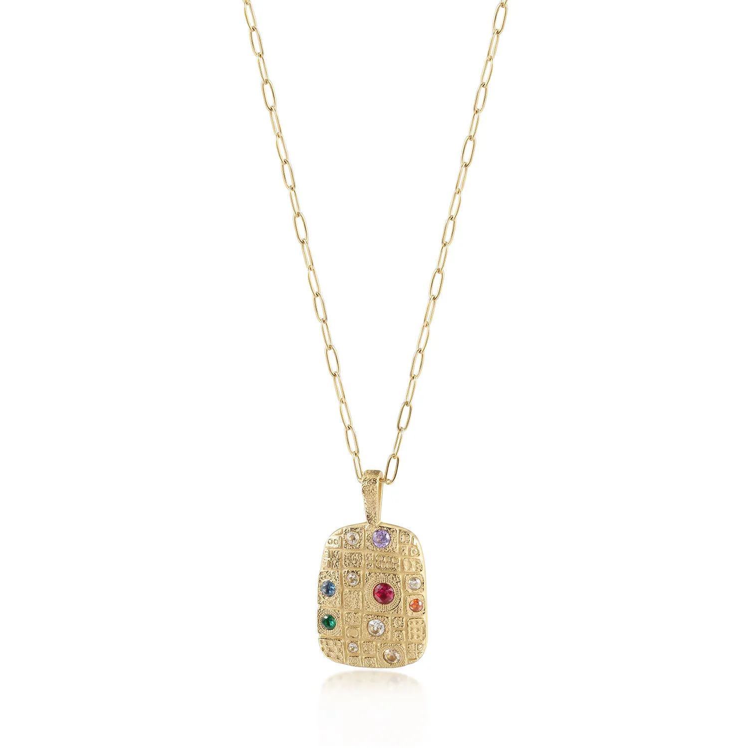 Colorful gemstone handbag necklace-NSSN803STGC