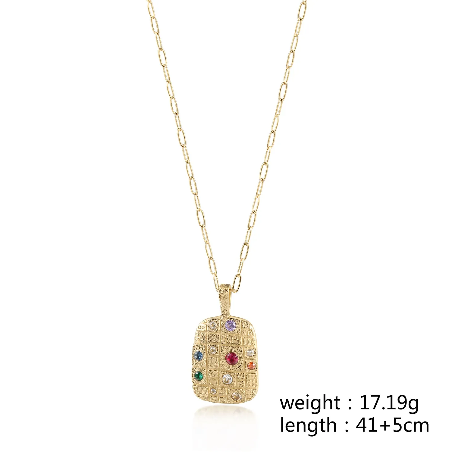 Colorful gemstone handbag necklace-NSSN803STGC
