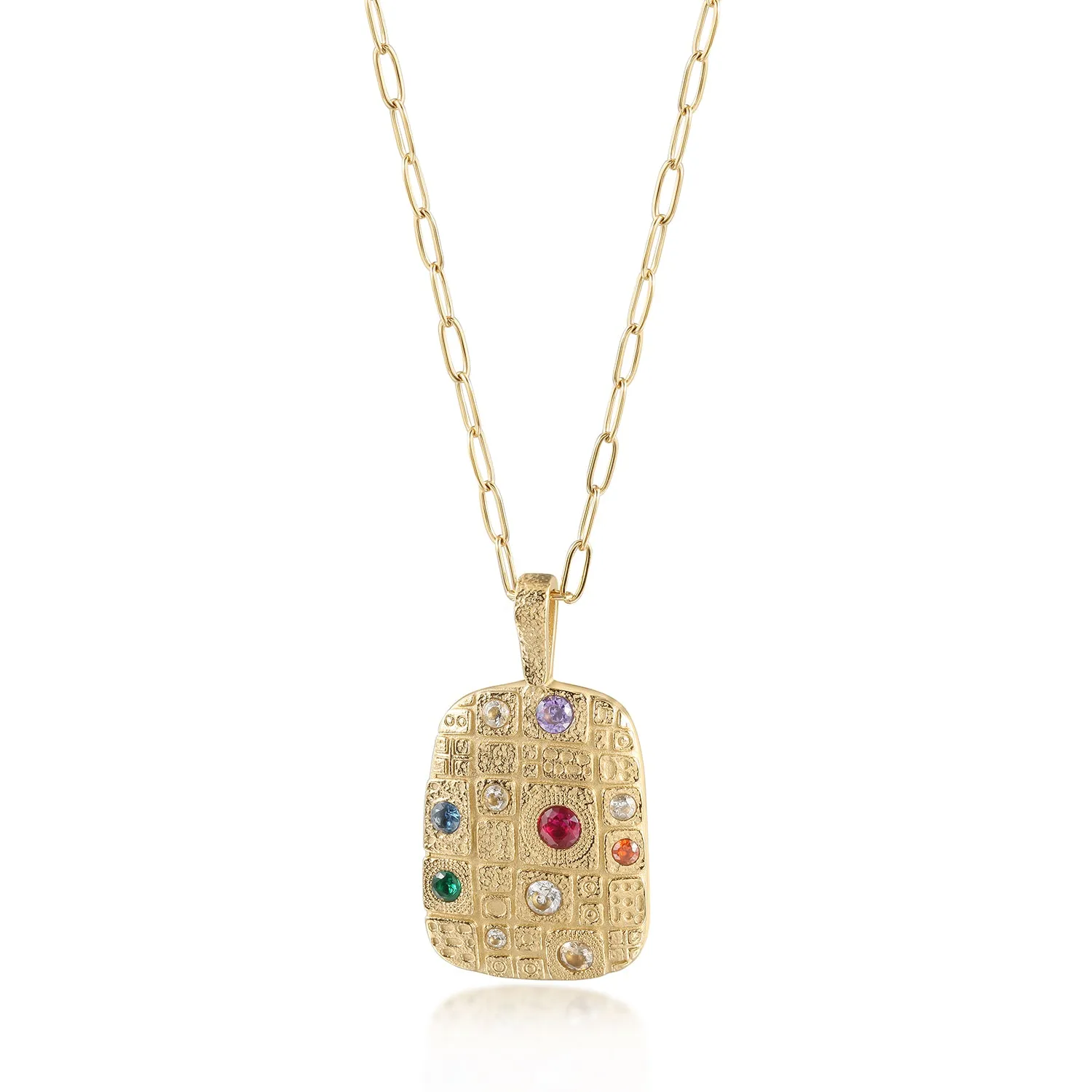 Colorful gemstone handbag necklace-NSSN803STGC