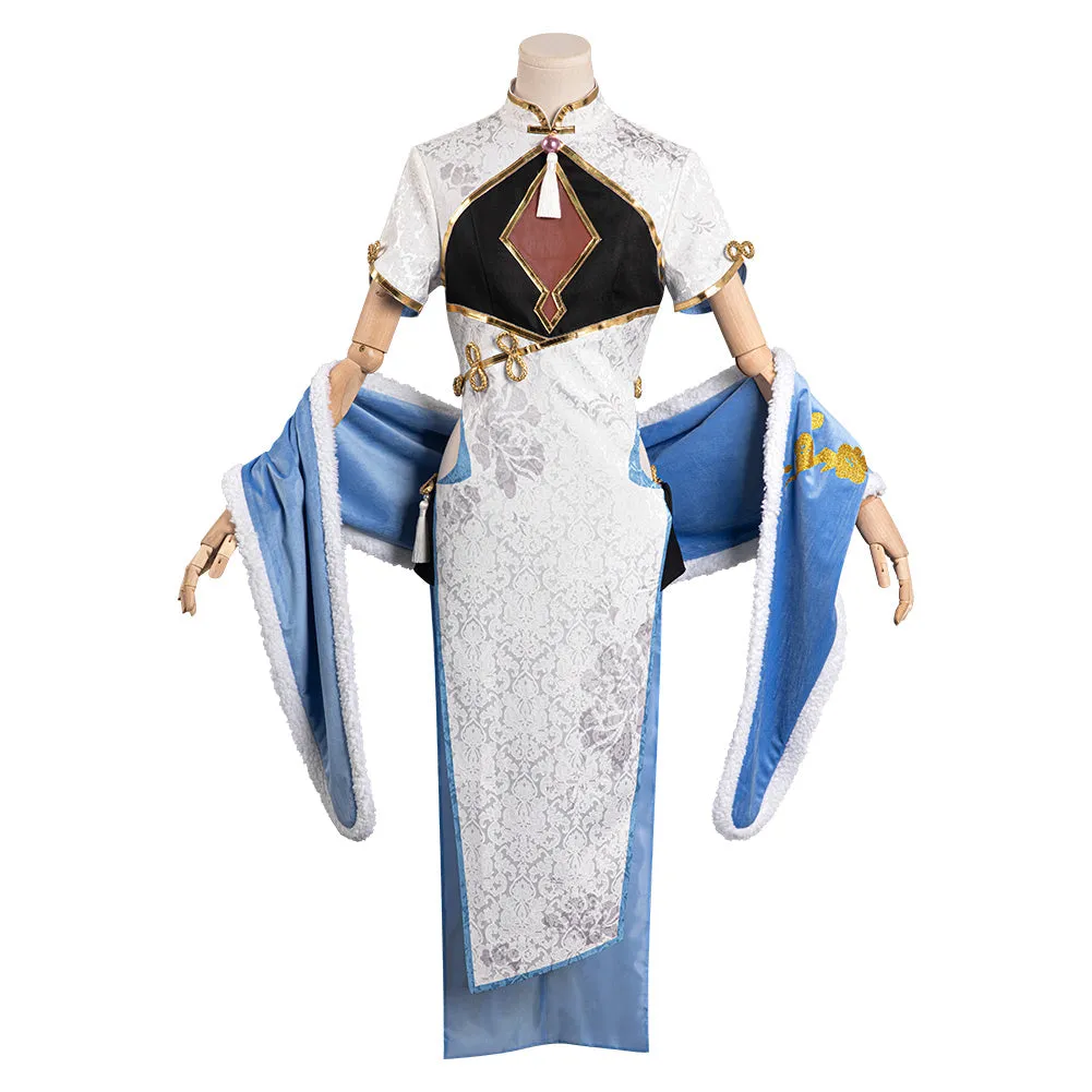 Cosplay Costume Cheongsam Dress Halloween Carnival Party Disguise Suit Emilia cosplay Re Zero