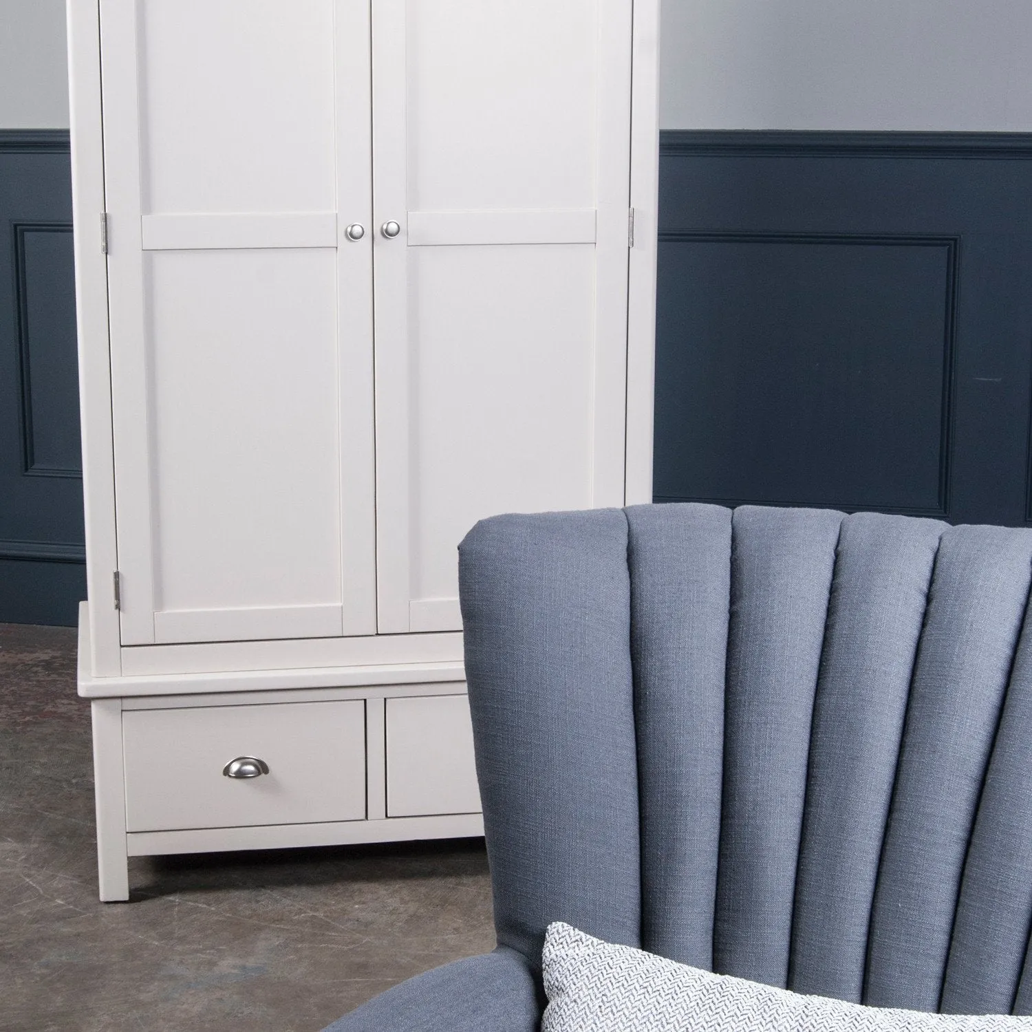 Cottage Gents Wardrobe Stone