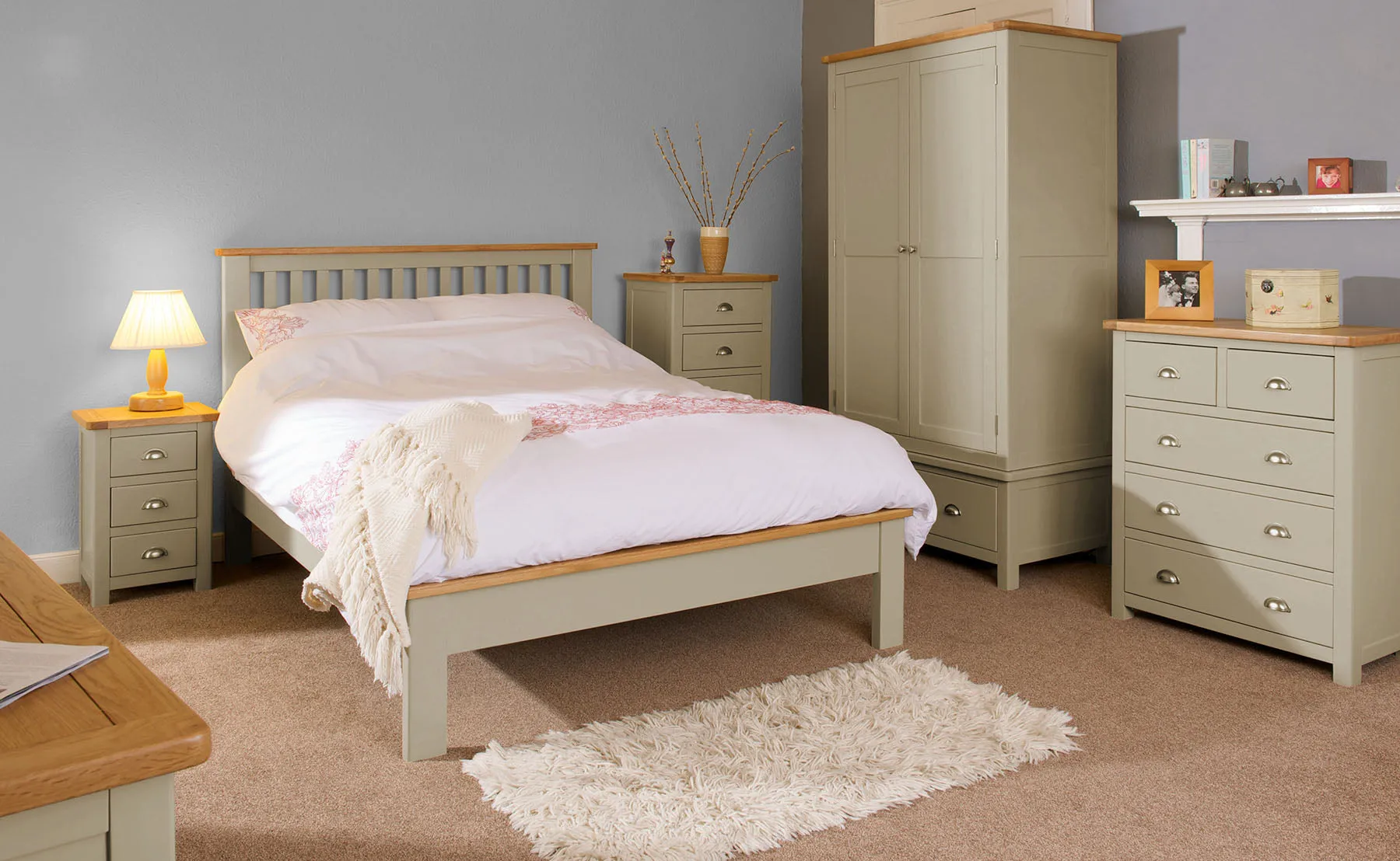 Cottage Gents Wardrobe Stone