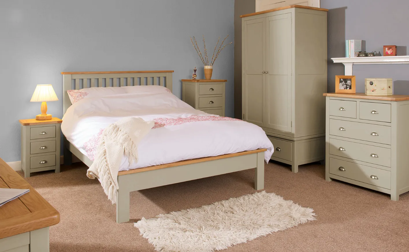 Cottage Gents Wardrobe Stone