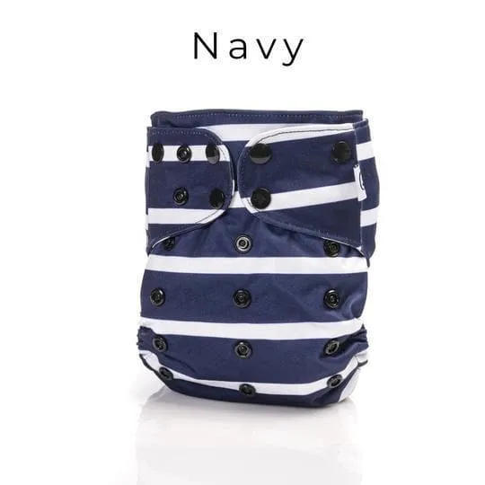 Couche à poche - avec insert de type trifold en bambou - Taille unique - Navy - Mme & Co 2.0