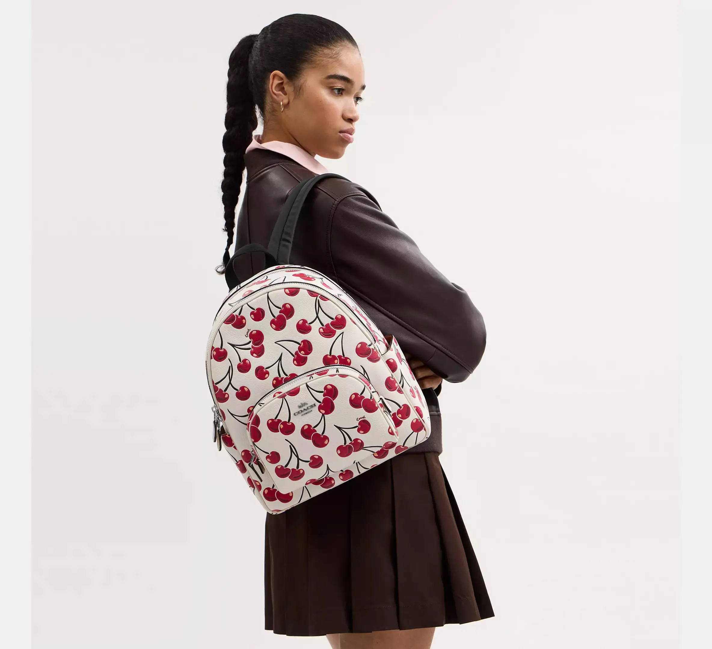 Court Backpack With Cherry Print