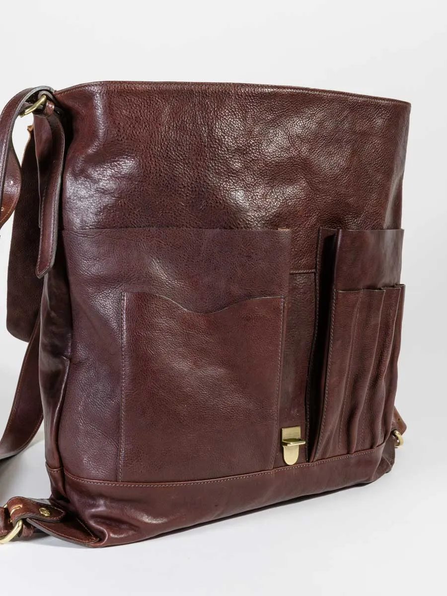 cowhide backpack