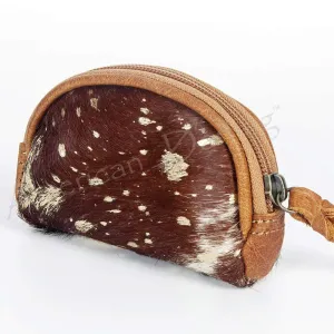 Cowhide Coin Purse - Gold Acid
