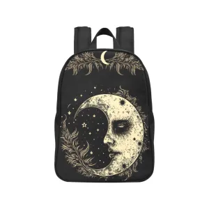 Creepy Moon Backpack, Goth Bookbag (Select Size)