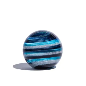 Cremation Glass Art Keepsake Paperweight Orb | Deep Sea