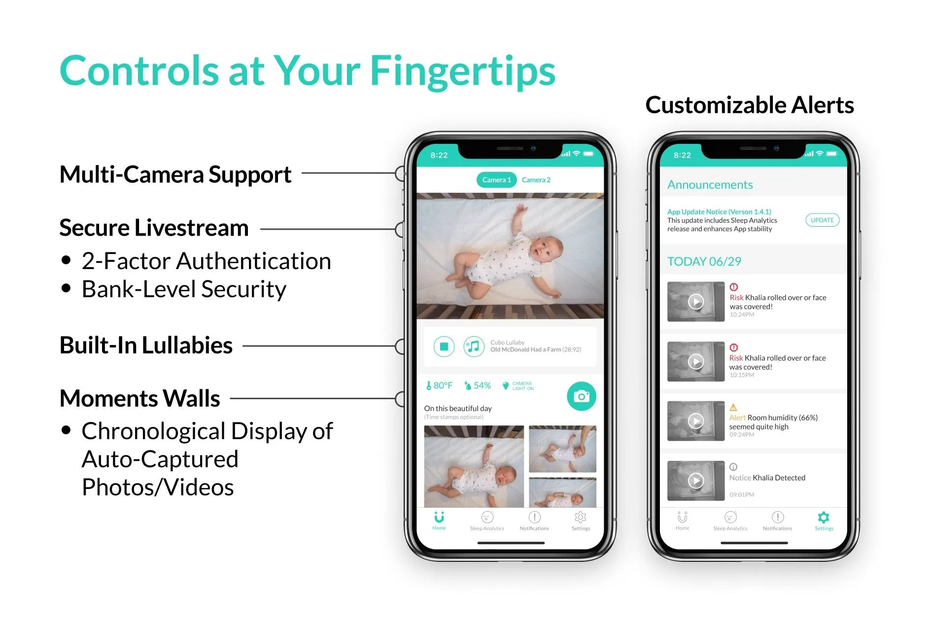 Cubo Ai Plus (Gen. 2) - Smart Baby Monitor | Proactive A.I. for Baby