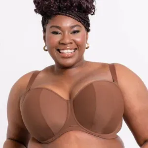 Curvy Kate Luxe Strapless Bra Caramel Brown Sz 32K