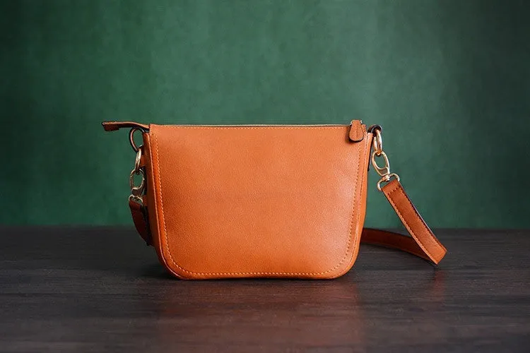 Custom Handmade Itanlian Vegetable Tanned Leather Messenger Shoulder Bag Men Satchel Bag D032