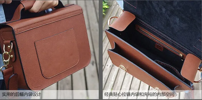Custom Handmade Leather Briefcase Messenger Bag Shoulder Bag Men's Handbag Satchel Bag D014