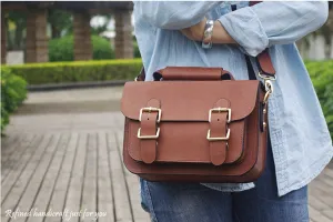 Custom Handmade Leather Briefcase Messenger Bag Shoulder Bag Men's Handbag Satchel Bag D014