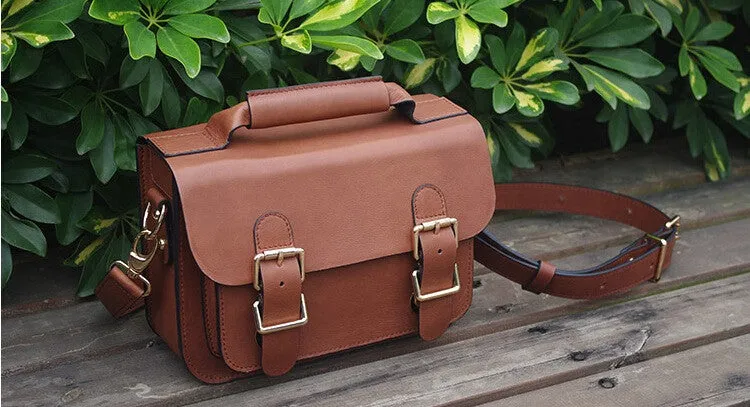Custom Handmade Leather Briefcase Messenger Bag Shoulder Bag Men's Handbag Satchel Bag D014