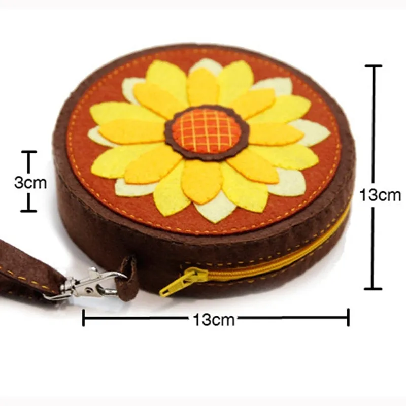 DIY Kit Felt Sunflower Coin Purse