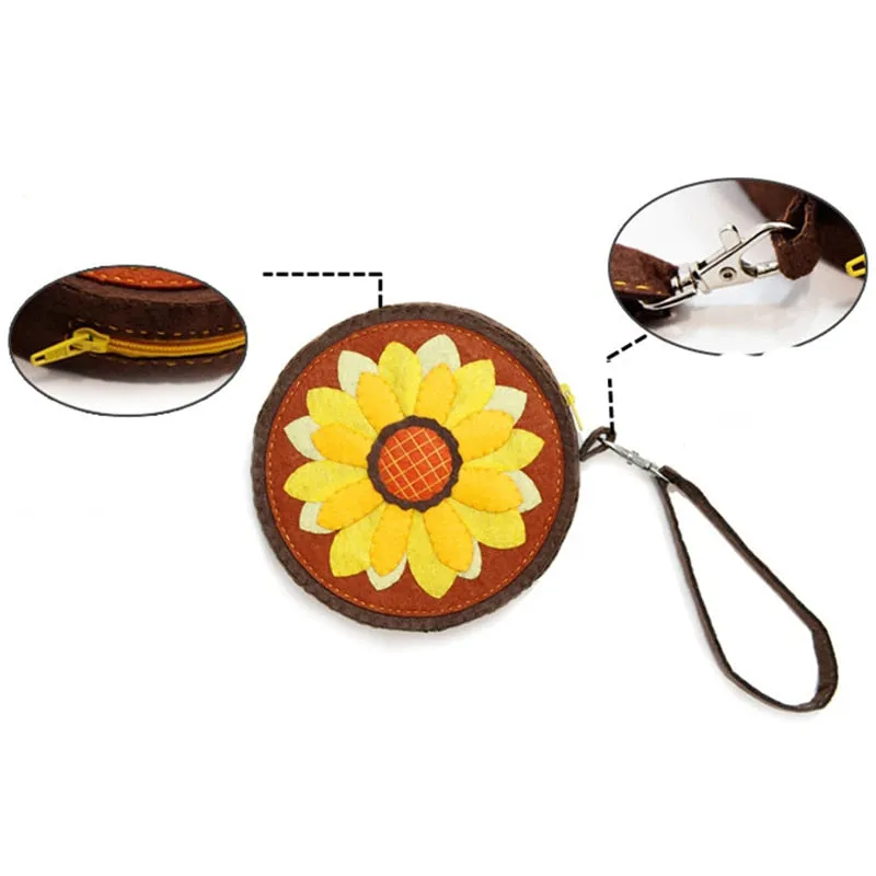 DIY Kit Felt Sunflower Coin Purse
