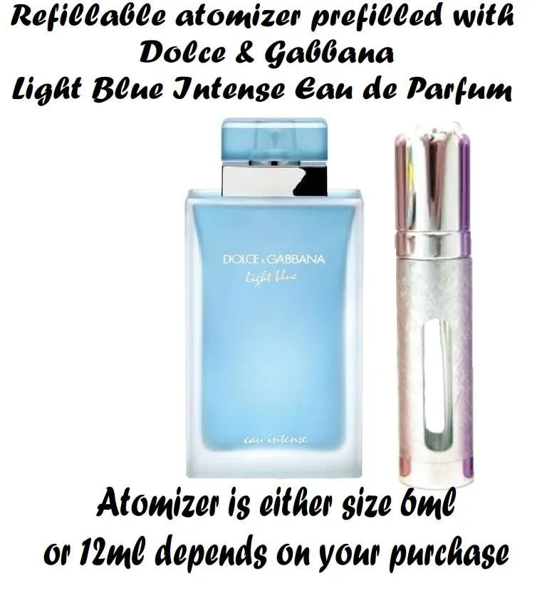Dolce and Gabbana LIGHT BLUE EAU INTENSE samples perfume spray