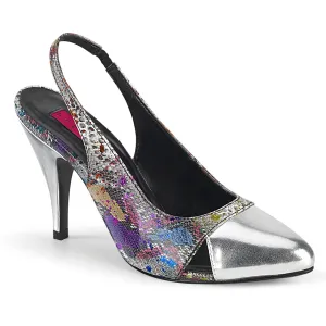 DREAM-405  Multi-Color Snake Print-Silver Metallic Pu