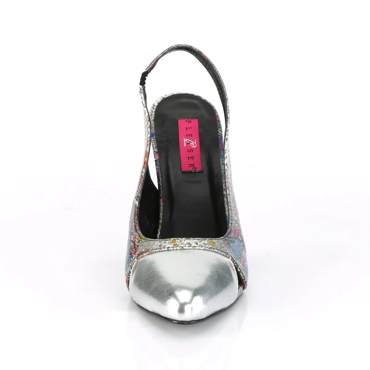 DREAM-405  Multi-Color Snake Print-Silver Metallic Pu