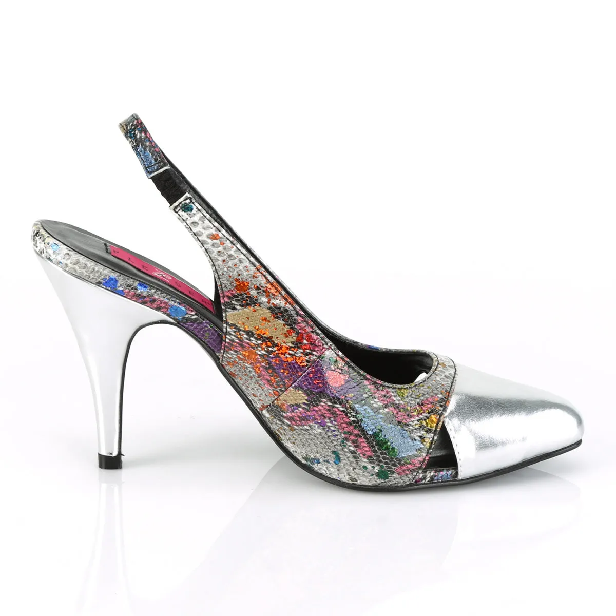 DREAM-405  Multi-Color Snake Print-Silver Metallic Pu