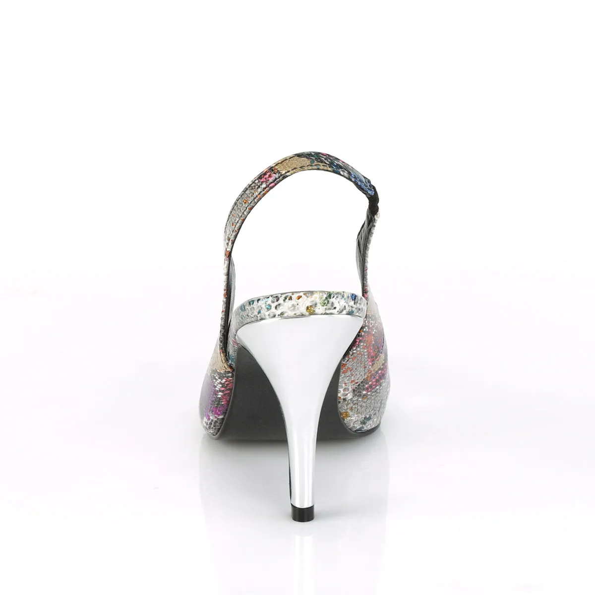 DREAM-405  Multi-Color Snake Print-Silver Metallic Pu