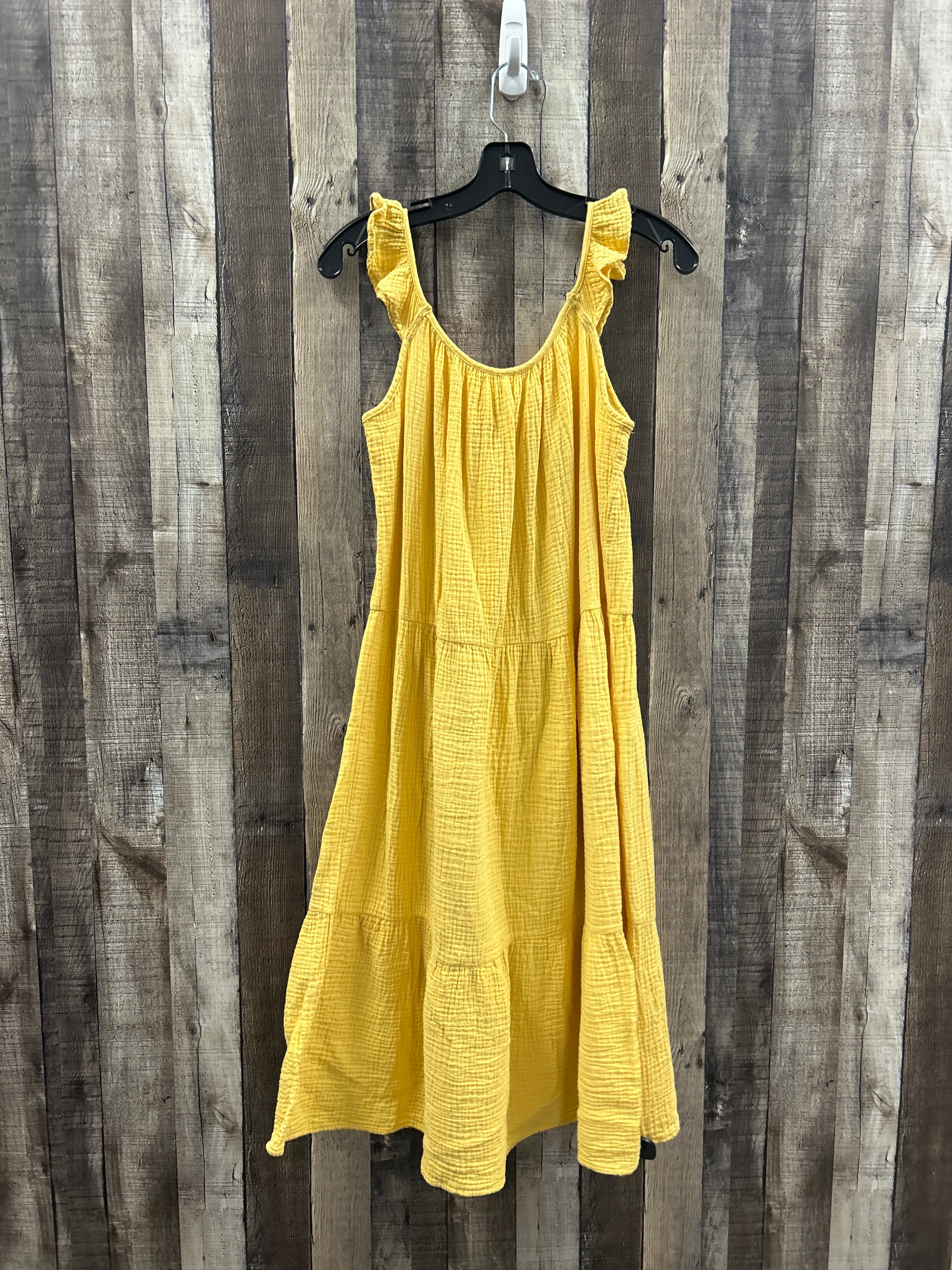 Dress Casual Midi By Cmb In Gold, Size: M