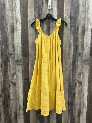 Dress Casual Midi By Cmb In Gold, Size: M