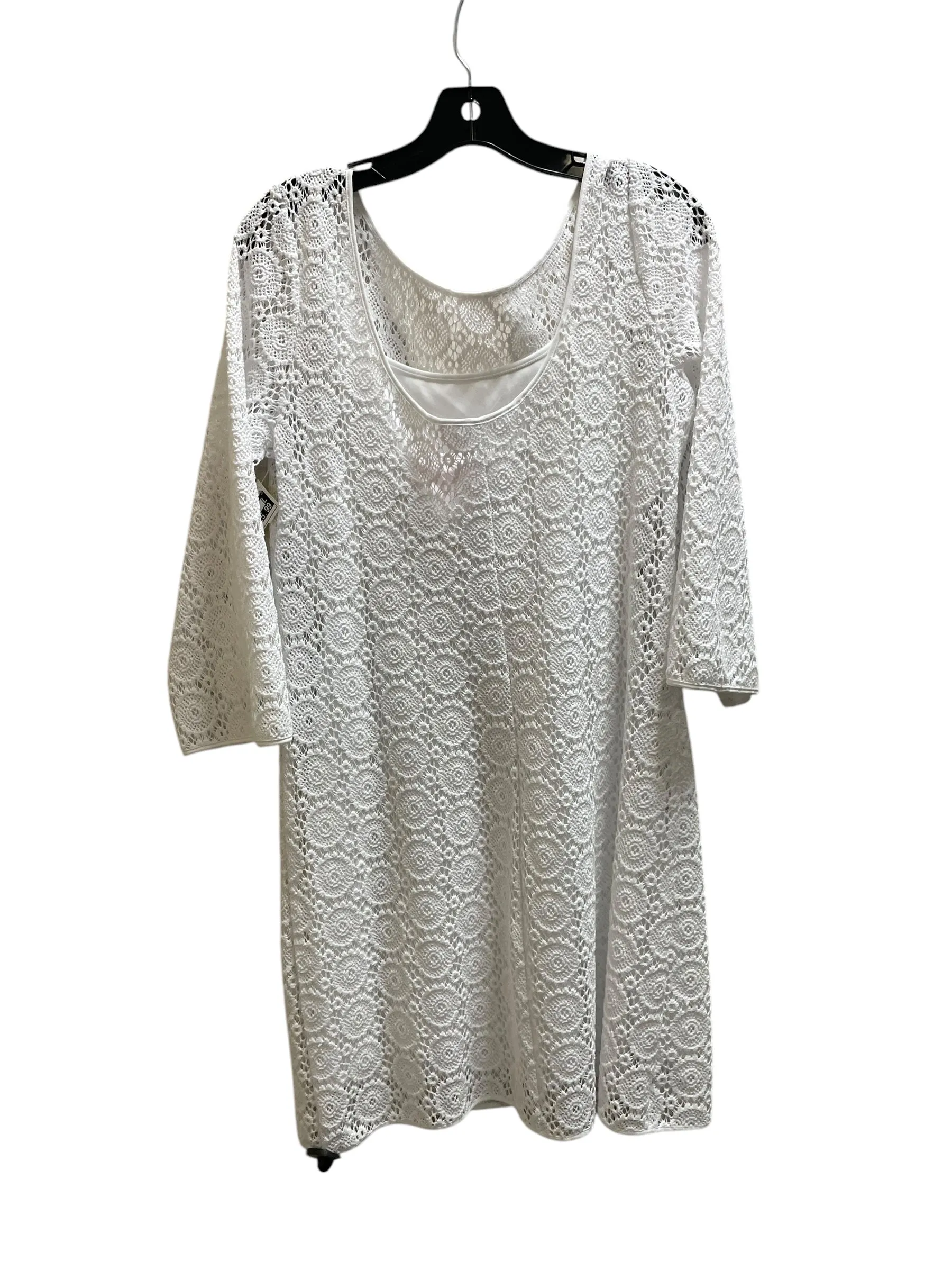 Dress Casual Midi By Lilly Pulitzer In White, Size: L