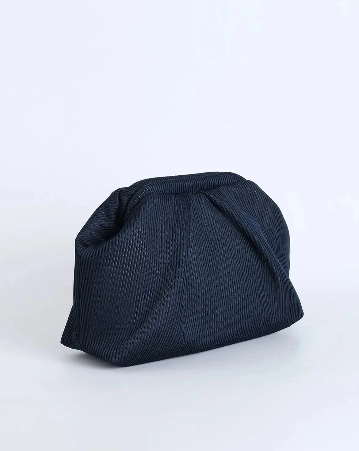 Elegant Fuschia Pleated Clutch Handbag
