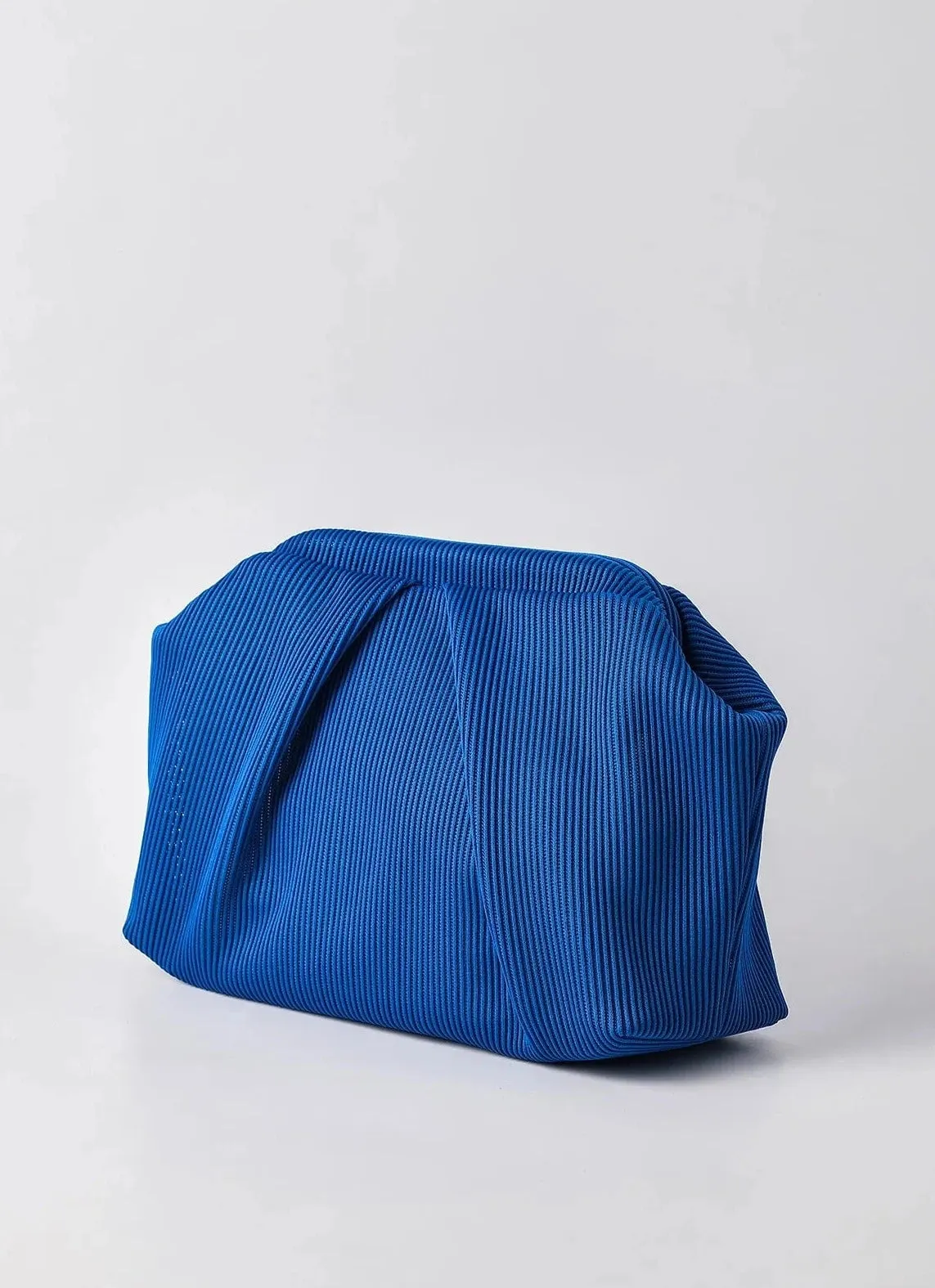 Elegant Fuschia Pleated Clutch Handbag