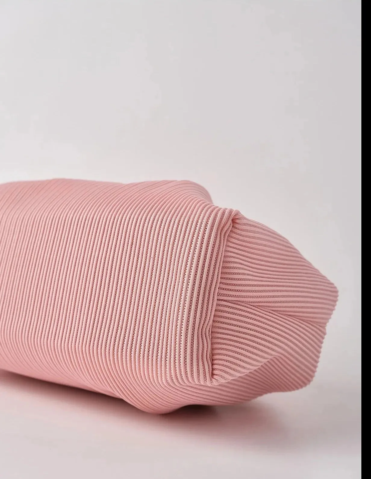 Elegant Fuschia Pleated Clutch Handbag