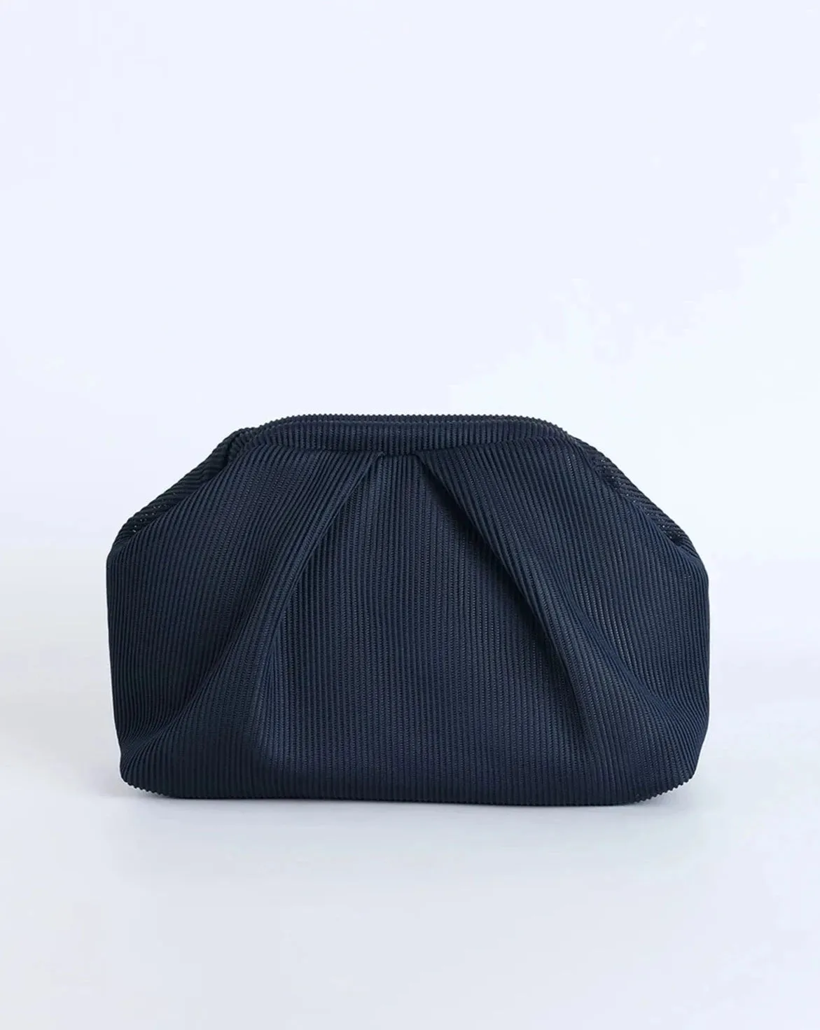 Elegant Fuschia Pleated Clutch Handbag