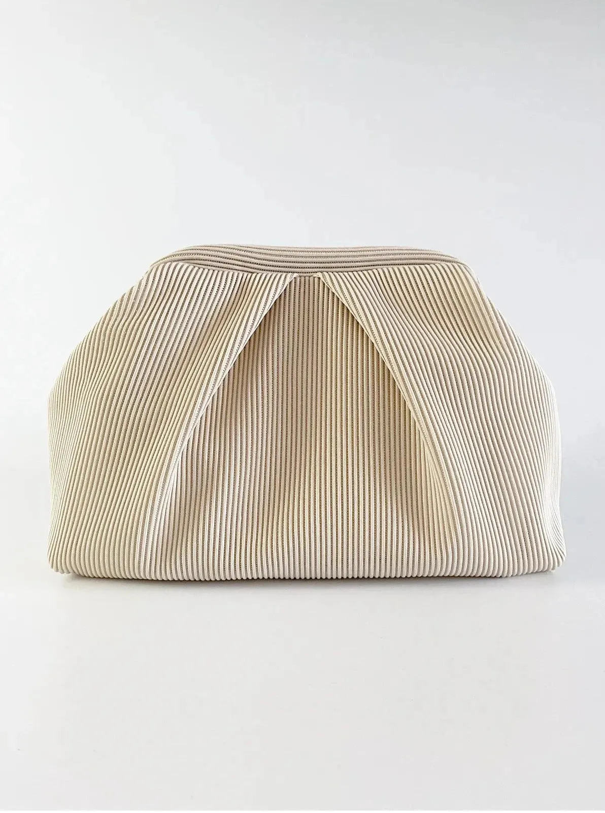 Elegant Fuschia Pleated Clutch Handbag