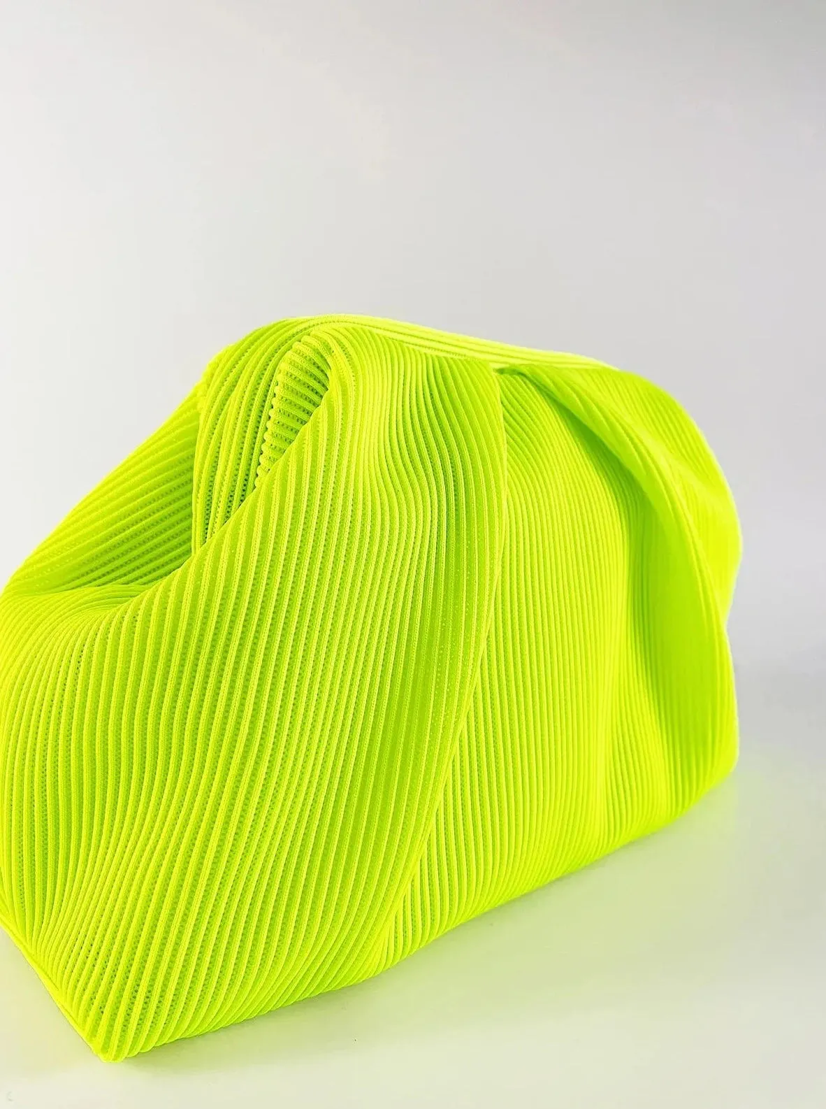 Elegant Fuschia Pleated Clutch Handbag