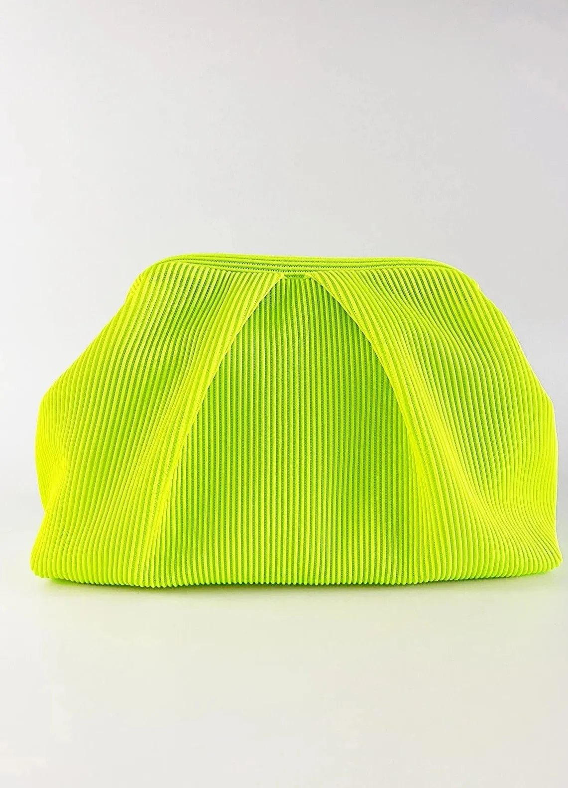 Elegant Fuschia Pleated Clutch Handbag