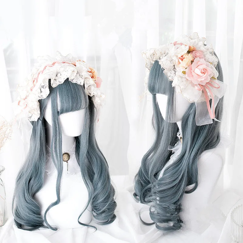 “ELEGANT GRAY BIG WAVY LONG CURLY” WIG D041610